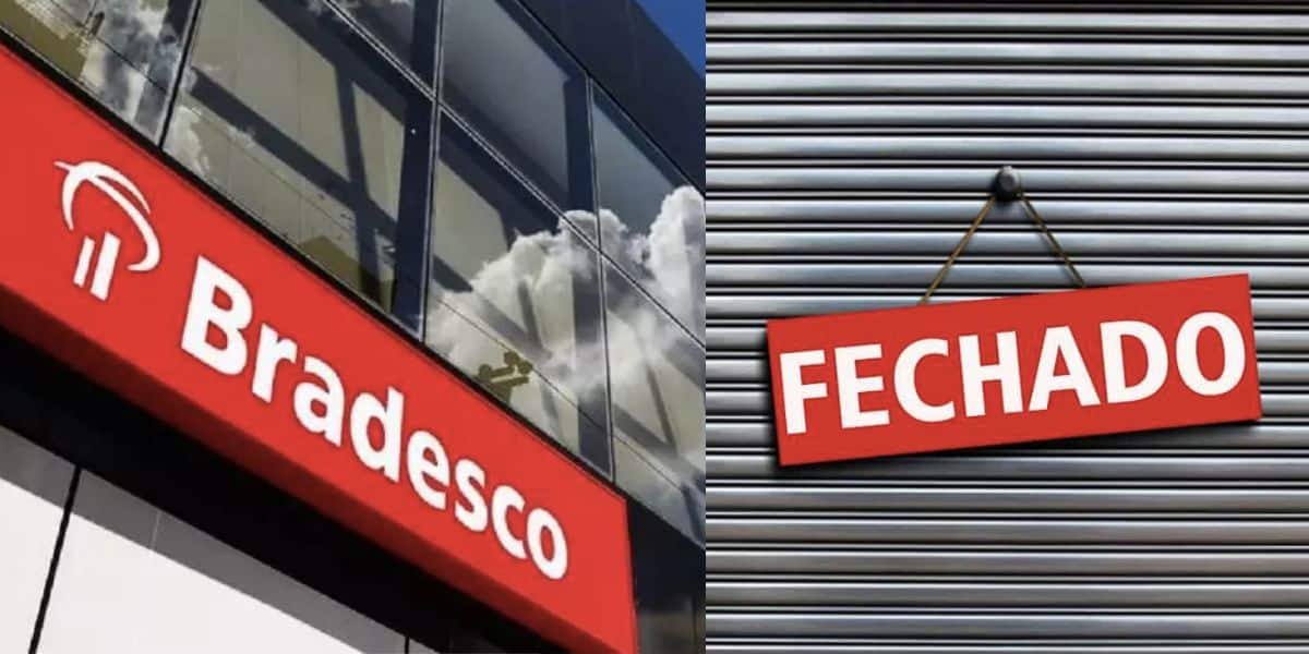 Bradesco e loja fechada (Fotos: Reproduções / Internet)