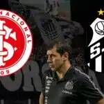 Carille, escudo do Santos e do Internacional (Foto - Montagem TV Foco).