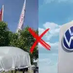 Carro coberto e logo da Volkswagen - Foto Reprodução Internet