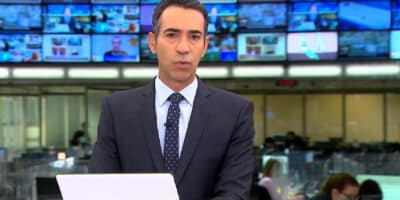 César Tralli no Jornal Hoje da Globo (Foto: Reprodução, Globo)