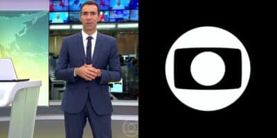 César Tralli / Logo da Globo - Montagem TVFOCO