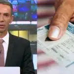 César Tralli no Jornal Hoje e pessoa segurando a CNH (Fotos: Reproduções / Globo / Freepik)