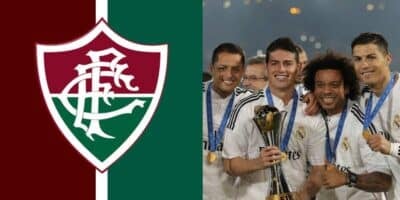 Fluminense e craques do Real Madrid  (Foto - Montagem TV Foco).