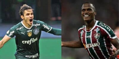 Caminhão de dinheiro e bomba de adeus ao Fluminense: Arias recebe bolada para fechar dupla com Raphael Veiga - Montagem Tv Foco