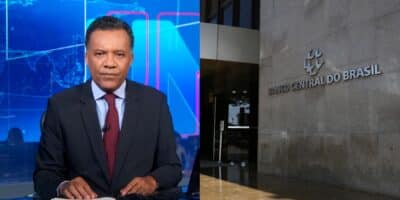 Heraldo Pereira no JN / Banco Central - Montagem TVFOCO