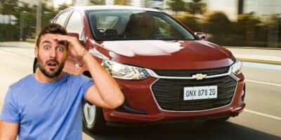 Homem chocado e Onix (Fotos: Reproduções / Freepik / Auto Esporte)