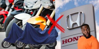 Honda e motos cobertas com pessoa surpresa - Foto Reprodução Internet