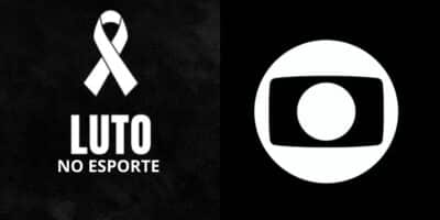 Imagem de luto / Logo da Globo - Montagem TVFOCO