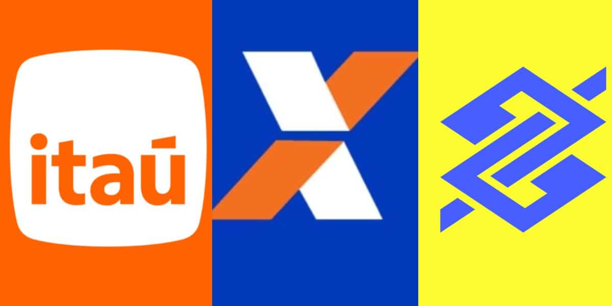 Logo Itaú / Logo Caixa / Logo Banco do Brasil - Montagem TVFOCO