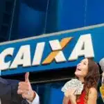 Logo da Caixa com Lula e pessoas felizes (Fotos: Reproduções / Internet / Freepik)