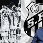 Logo do Santos e Teixeira com jogadores - Foto Reprodução Internet