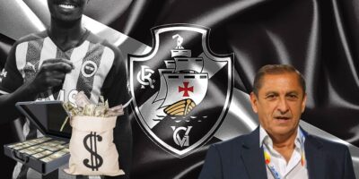 Logo do Vasco e técnico com jogador - Foto Reprodução Internet