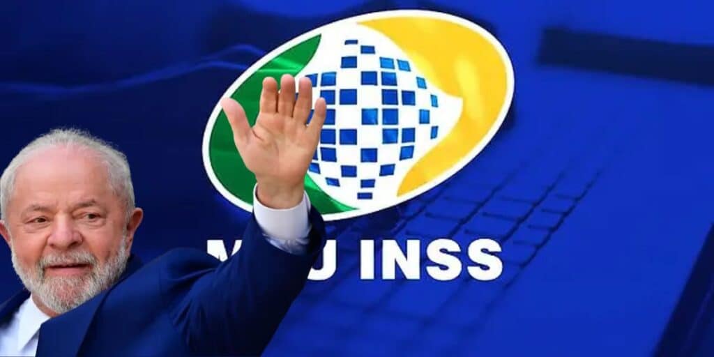 Lula e logo do INSS - Foto Reprodução Internet