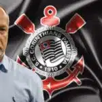 Mano Menezes e bandeira do Corinthians (Foto: Montagem - TV Foco)