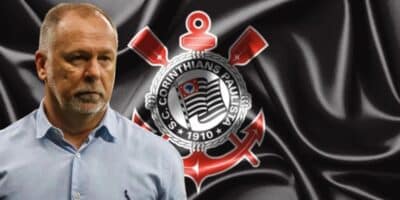 Mano Menezes e bandeira do Corinthians (Foto: Montagem - TV Foco)