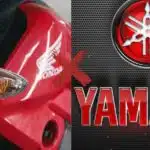 Moto da Honda / Logo Yamaha - Montagem TVFOCO