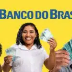 Mulheres com notas de cem reais, senhor segurando dinheiro e logo do Banco do Brasil (Fotos: Reproduções / Internet / Freepik)