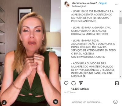 Pela primeira vez, Ana Hickmann realiza live com duas profissionais - Foto Instagram