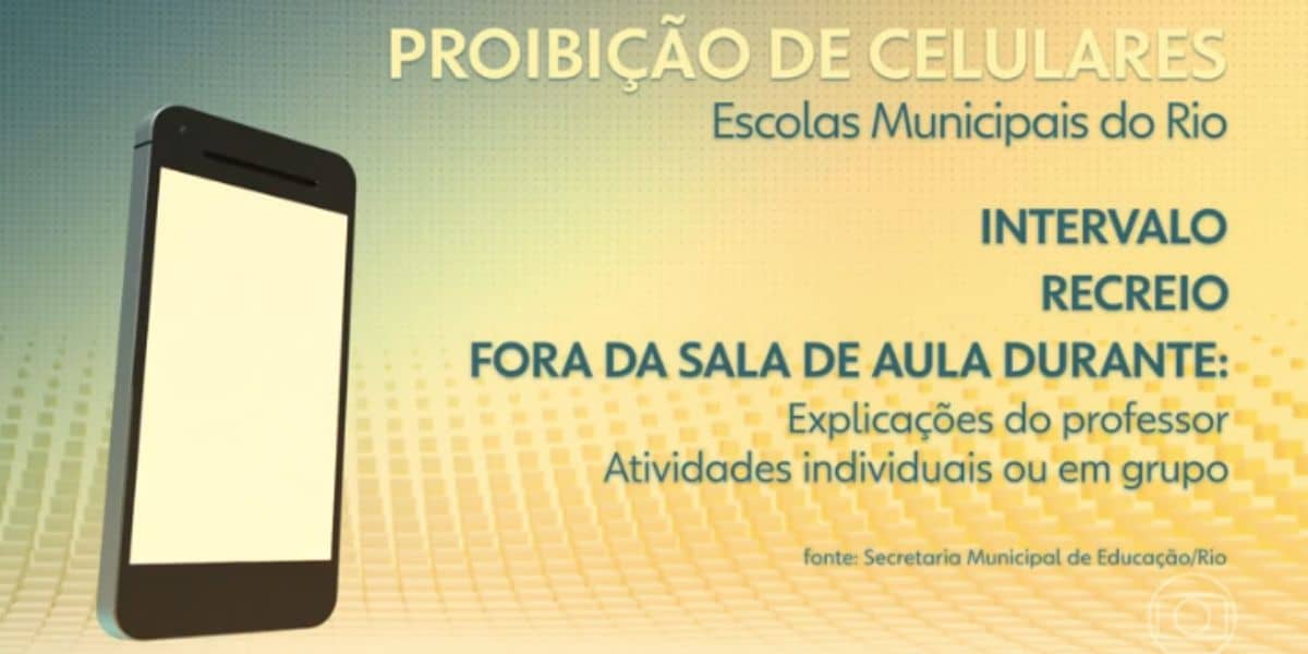 Proibição de celulares em escolas (Foto: Reprodução / Globo)