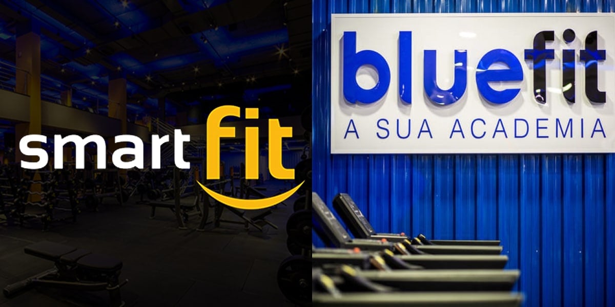 Redes de academia Smart Fit e Bluefit (Foto: Reprodução, Montagem - TV foco)