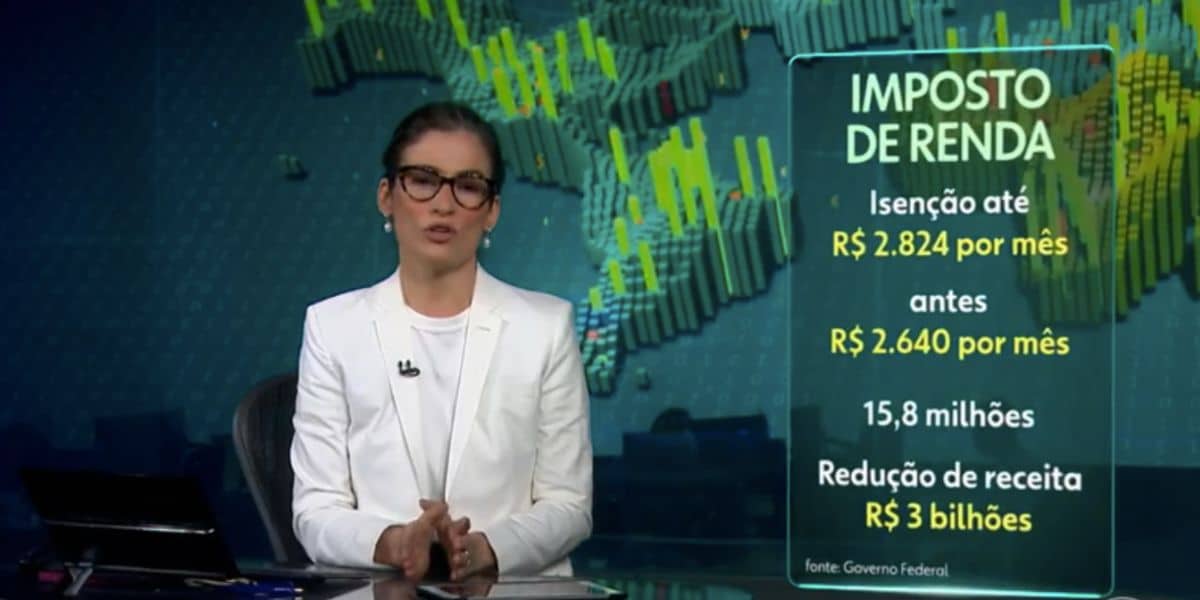 Renata Vasconcellos no Jornal Nacional (Foto: Reprodução / Globo)