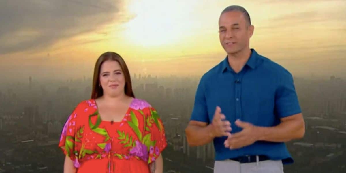 Tati Machado e Fabrício Battaglini no Mais Você (Foto: Reprodução / Globo)