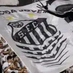 Torcida do Santos com logo da Globo e jogador - Foto Reprodução Internet