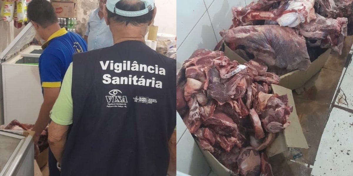 Vigilância Sanitária de Palmeira apreende carne imprópria para consumo (Foto: Reprodução/ Prefeitura de Palmeira)