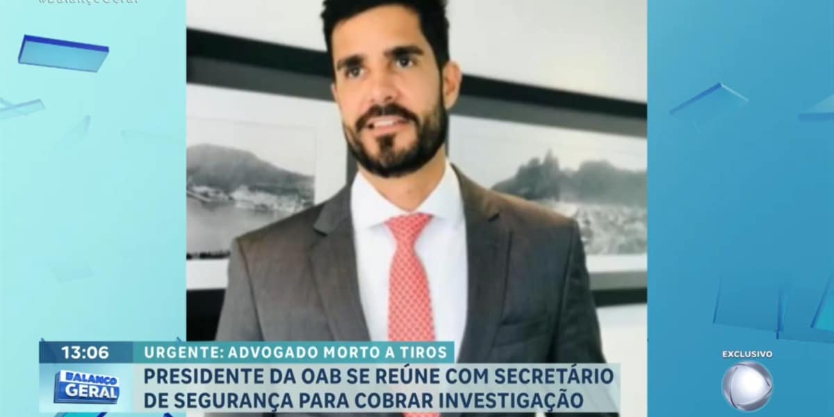 Advogado Rodrigo Marinho Crespo foi assassinado a tiros - Foto: Record