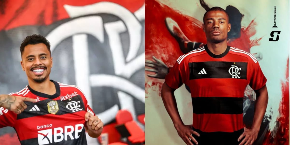 Jogadores Allan e De La Cruz são desfalque no Flamengo por lesão - (Foto: Reprodução / Internet)