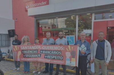 Bancários da instituição financeira de todo o país realizaram um Dia Nacional de Luta (Foto: Reprodução / SP Bancários)