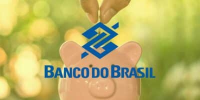 Logo do Banco do Brasil e imagem de poupança. (Foto: Montagem / TV Foco)