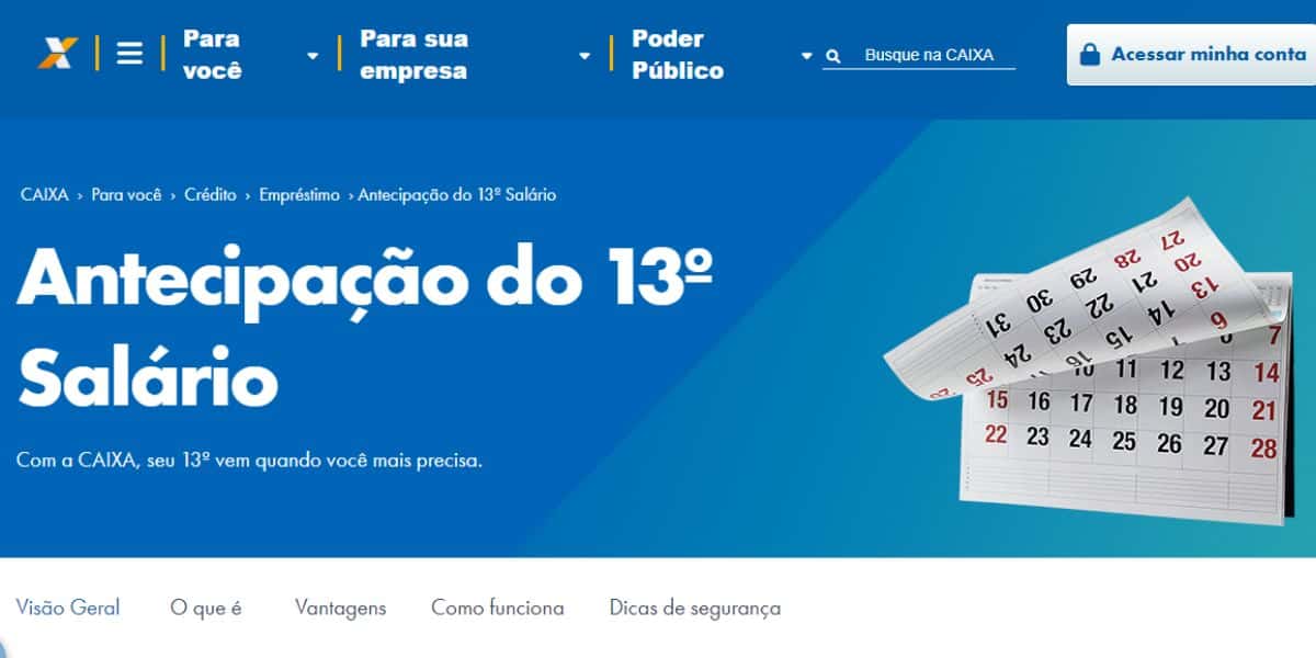 Caixa comenta sobre a liberação do 13° salário (Reprodução: Internet)