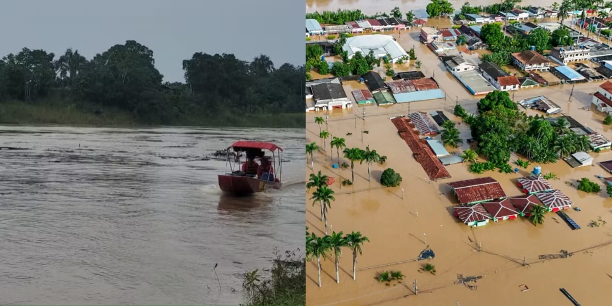 Vestígios da cheia do rio e devastação no Acre - Foto: Internet