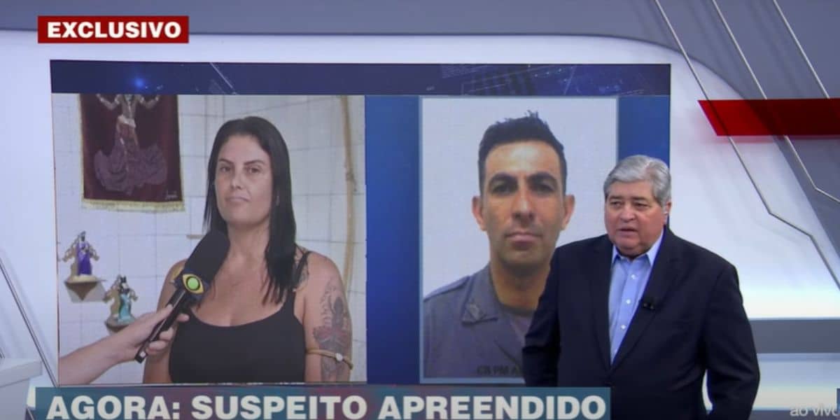 O apresentador lamentou novamente a morte do policial (Reprodução: Band)