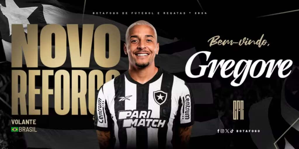 Gregore entrou para o Botafogo em fevereiro de 2024 (Foto: Divulgação)