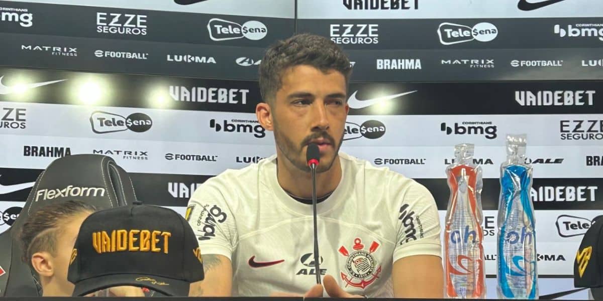 Apresentação de Gustavo Henrique no Corinthians (Reprodução: Internet)