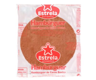 Hambúrguer Congelado de Carne Bovina, marca Estrela Alimentos, da empresa Frigoestrela (Foto: Reprodução / Bluesoft)