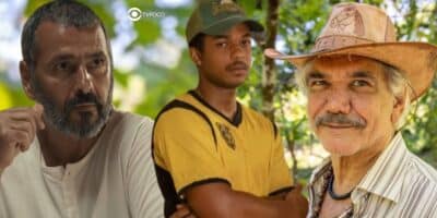 José Inocêncio, João Pedro e Deocleciano em Renascer (Foto: Reprodução / Globo / Montagem TV Foco)