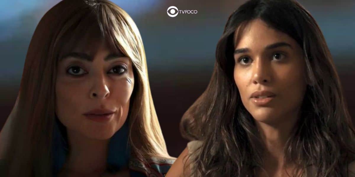 Jacutinga e Mariana em Renascer (Foto: Reprodução / Globo / Montagem TV Foco)