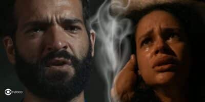 José Inocêncio e Morena em Renascer (Foto: Reprodução / Globo / Montagem TV Foco)