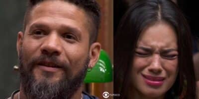 Juninho eliminado e Alane chorando no BBB24 (Foto: Reprodução / Globo / Montagem TV Foco)