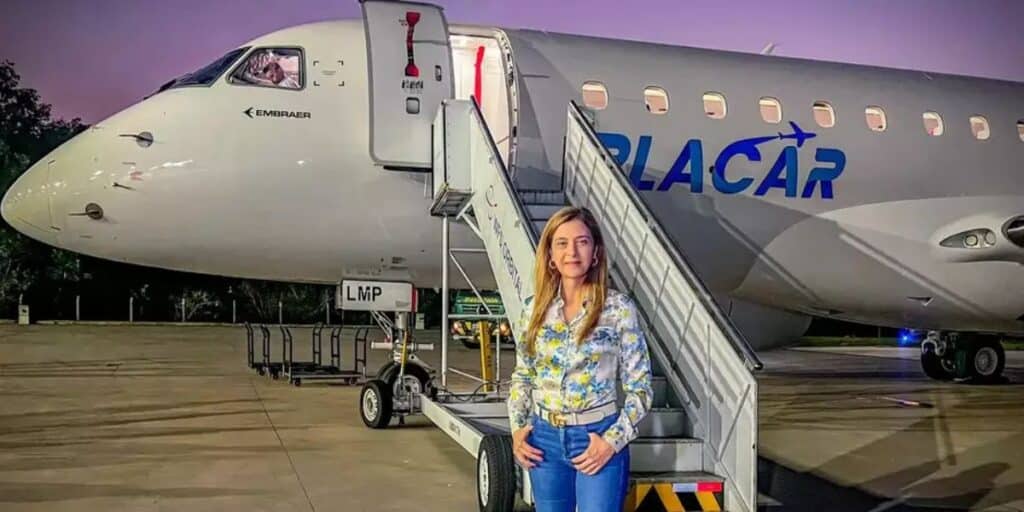 Leila Pereira comprou um novo avião para a Placar Linhas Aéreas (Reprodução: Internet)