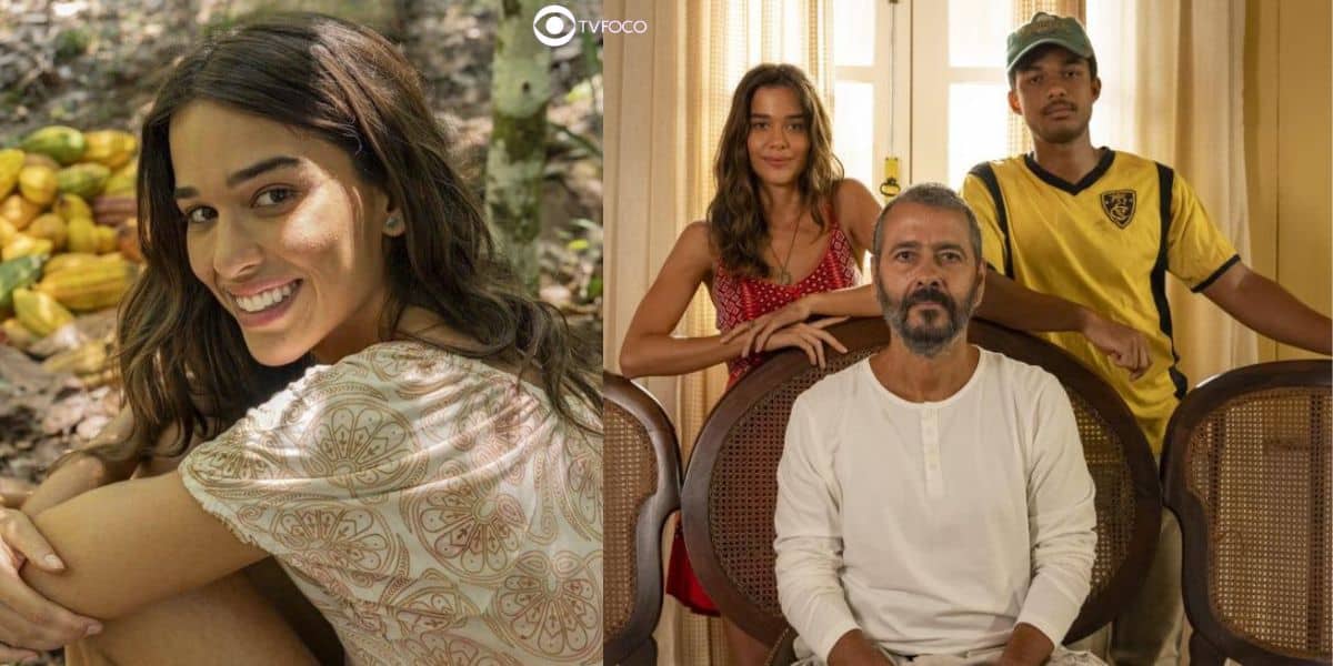 Mariana, José Inocêncio e João Pedro em Renascer (Foto: Reprodução / Globo / Montagem TV Foco)