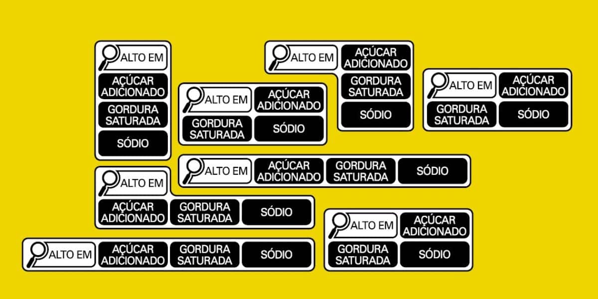 Novos rótulos com alertas obrigatórios (Reprodução: Internet)