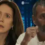 Dona Patroa (Camila Morgado) e José Inocêncio (Marcos Palmeira) em Renascer (Foto: Reprodução / Globo / Montagem TV Foco)
