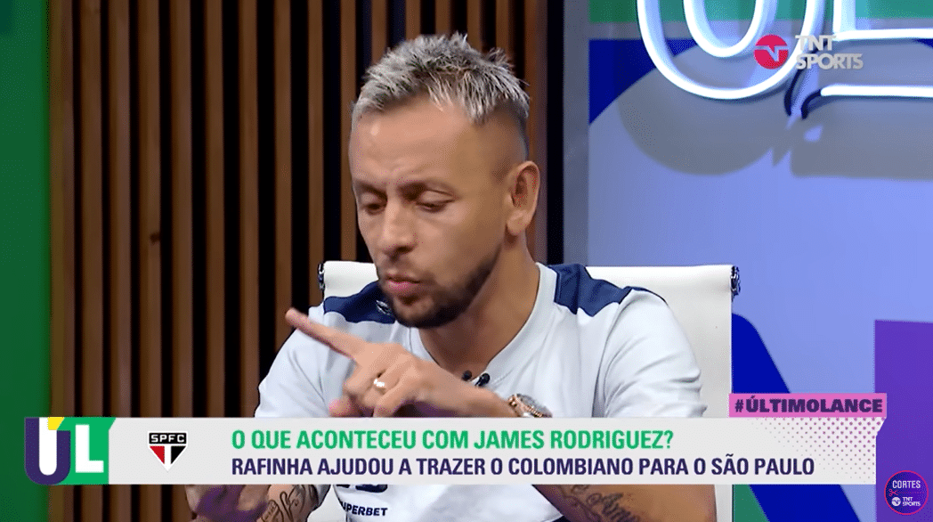 Rafinha, jogador do São Paulo em entrevista a TNT Sports - (Foto: Reprodução / Internet)