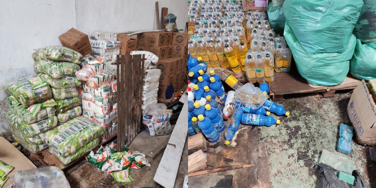 Produtos em situação insalubre encontrado pela Vigilância Sanitária de Maceió (Foto: Divulgação)