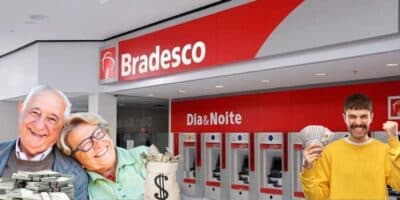 Banco do Bradesco e idosos felizes - Foto Reprodução Internet