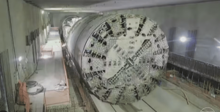 Obra do metrô que deveria ter sido entregue como legado da Rio 2016 está parada há 9 anos - Foto Jornal Nacional